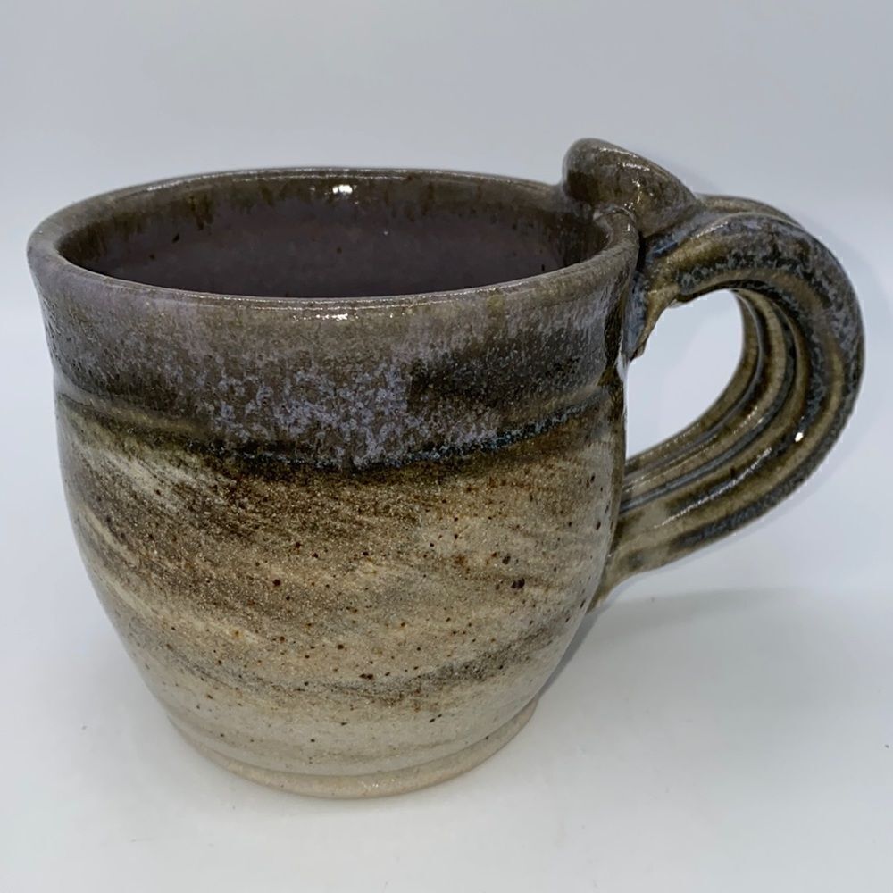 Studio Pottery Hand Crafted Fish Graphics Mug Unique - Picture 2 of 8